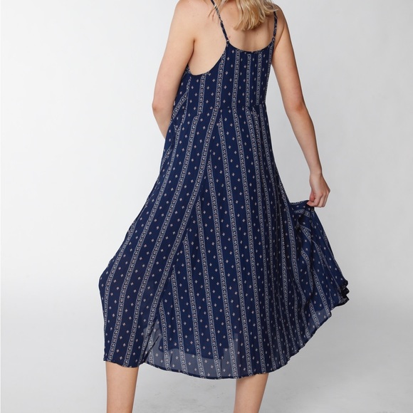 Maxi dress with pattern spaghetti strap - Picture 2 of 2